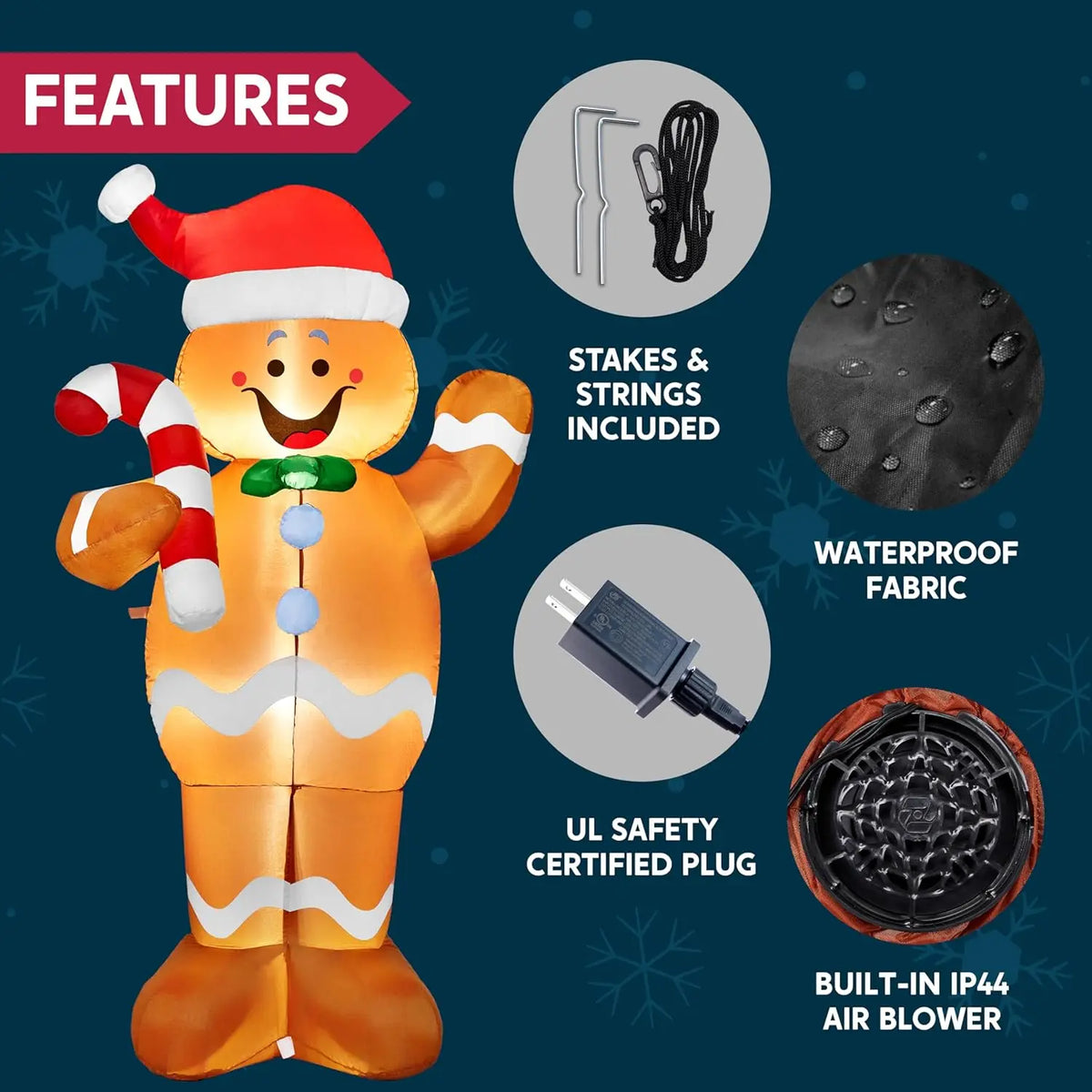 Gingerbread Delight Inflatable Decoration™